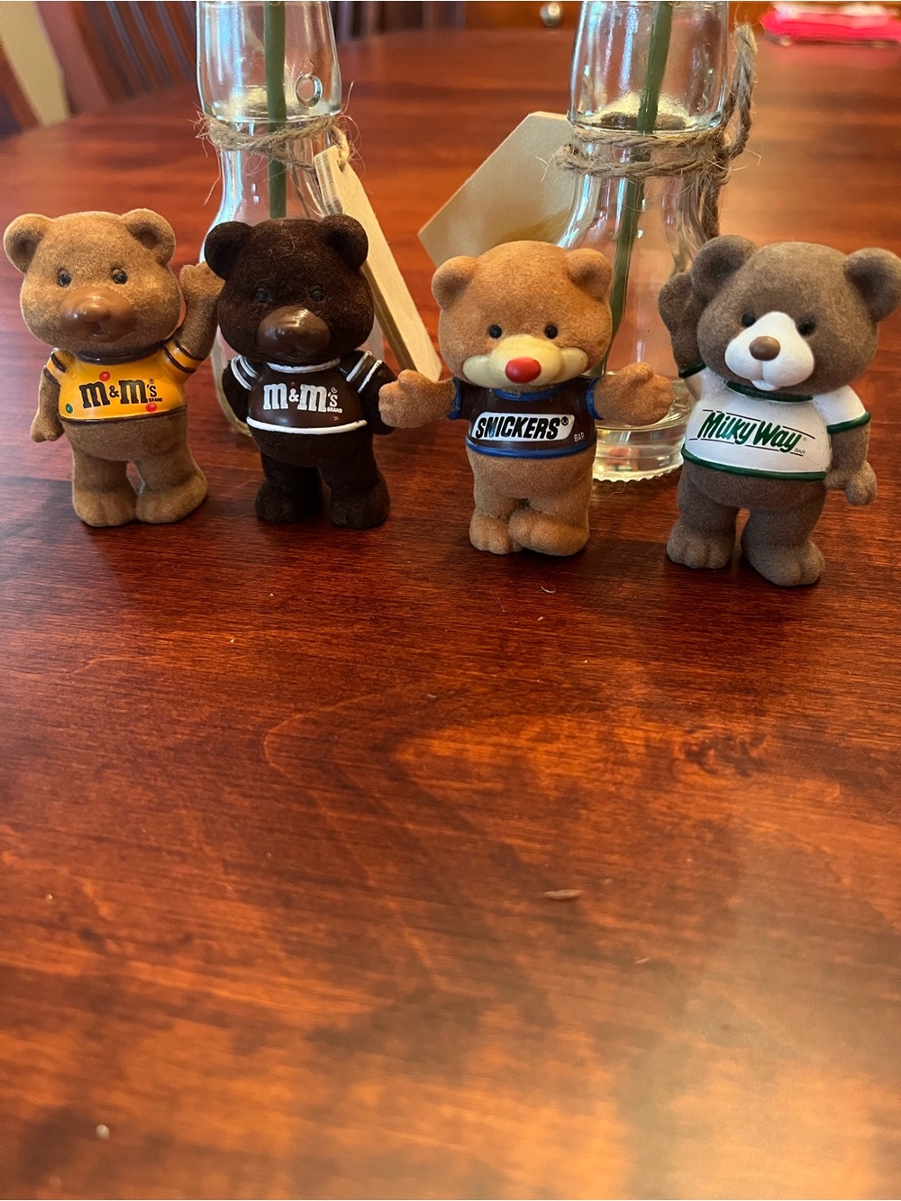 Vintage 1987 Mars Candy Flocked Bear Set